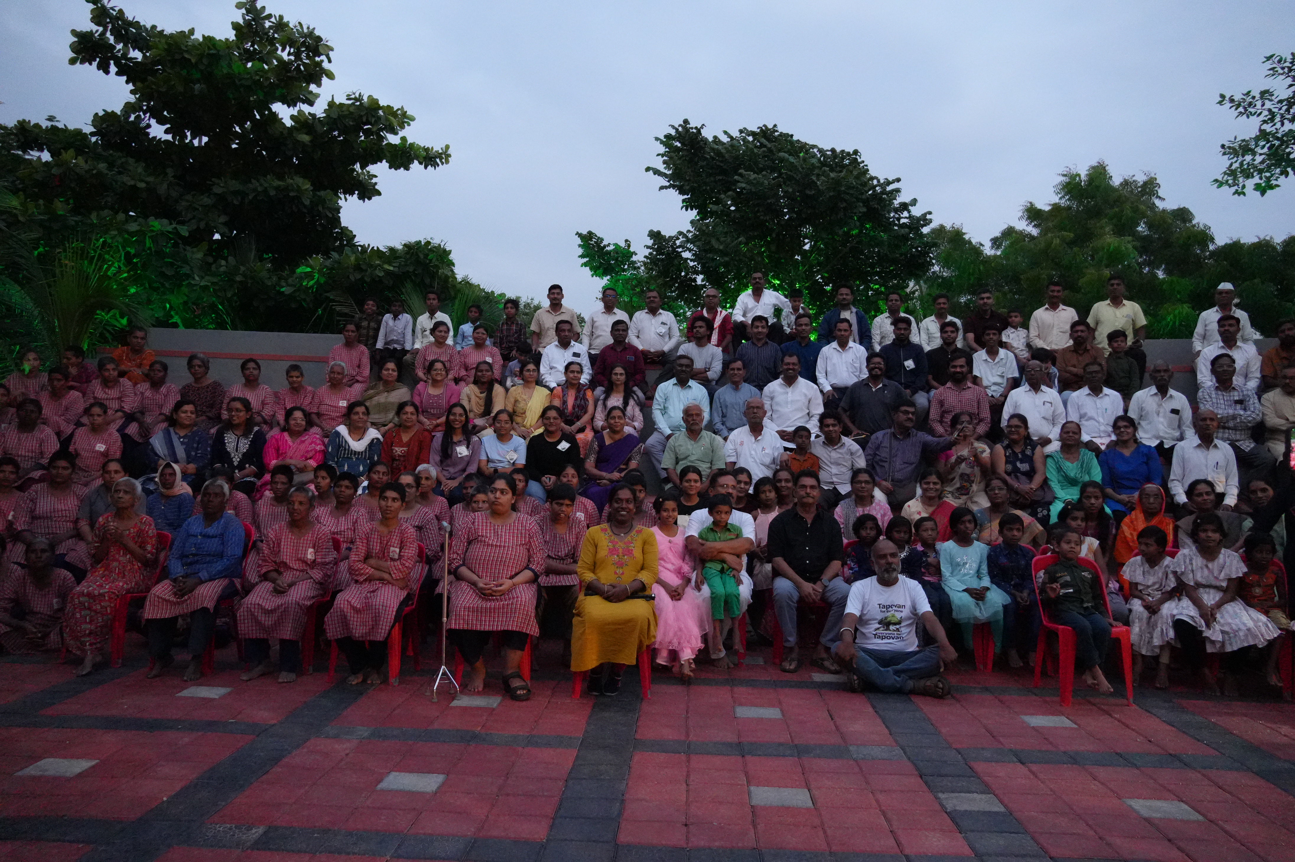 Large audience turnout enjoying the proceedings of the Sammelan